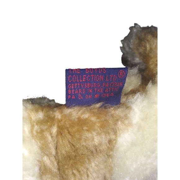 Boyds Bears in the Attic Edina Flat Hare Stuffed Bunny Plush Brown Rabbit Toy - Picture 7 of 8